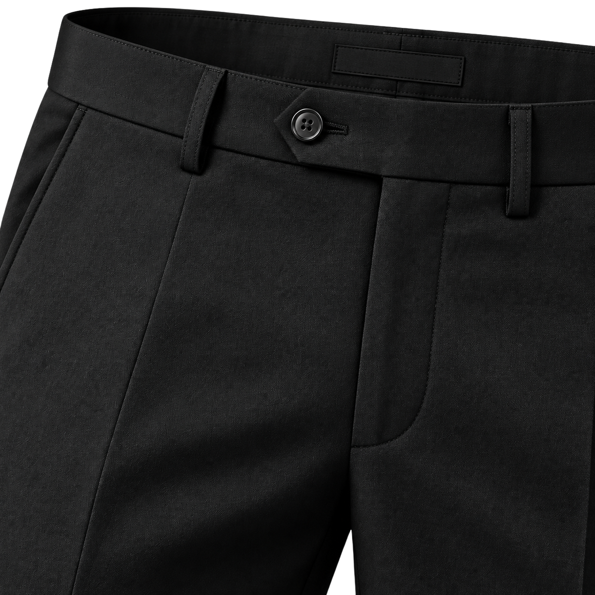 Tailored Black Wool Trousers | Rivenor Velow