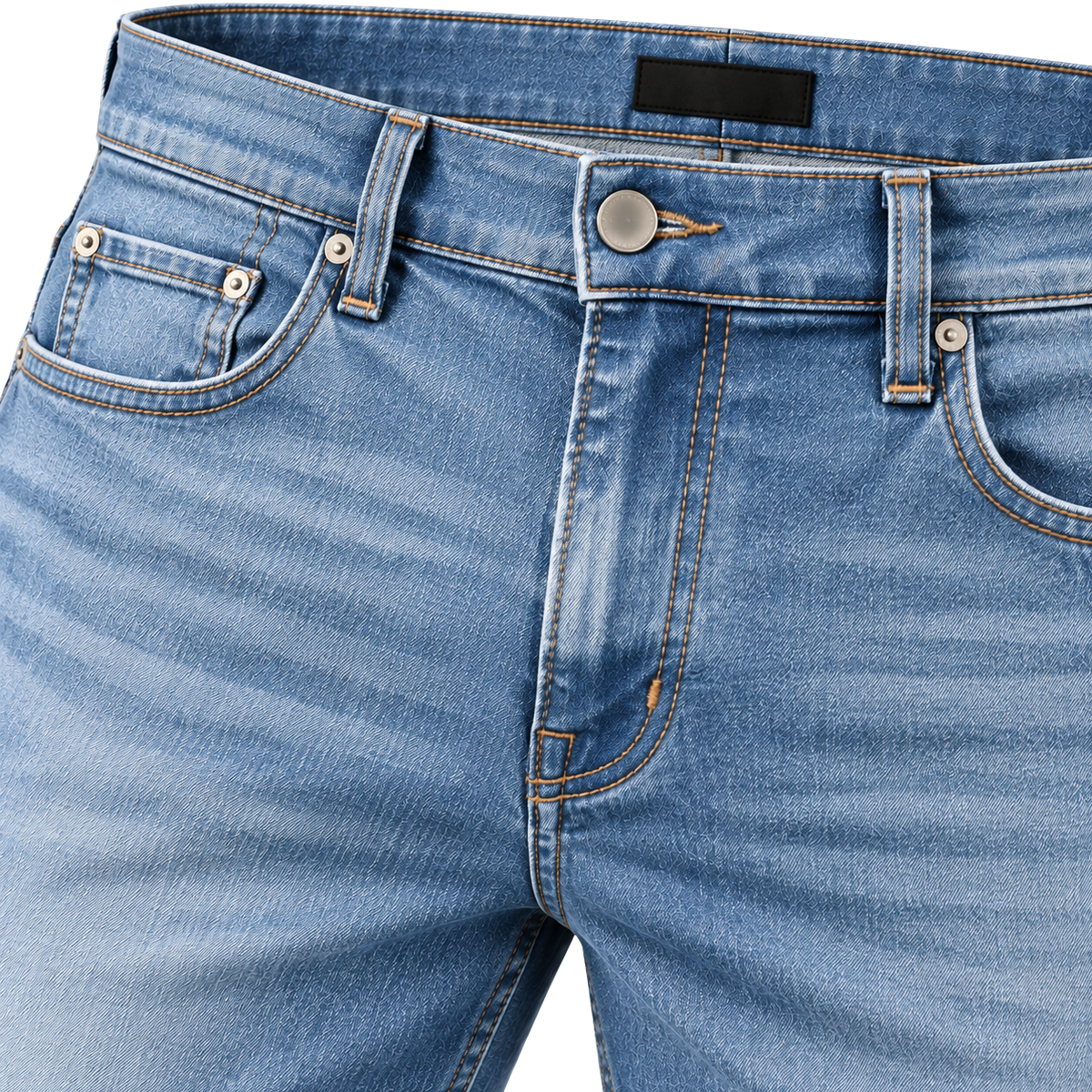 Light Wash Straight-Fit Denim Jeans | Rivenor Velow