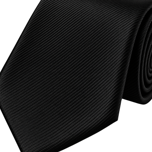 Black Textured Silk Tie | Rivenor Velow