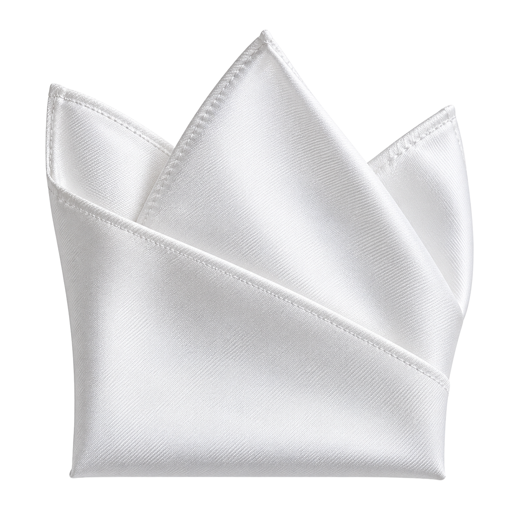 White Silk Pocket Square | Rivenor Velow
