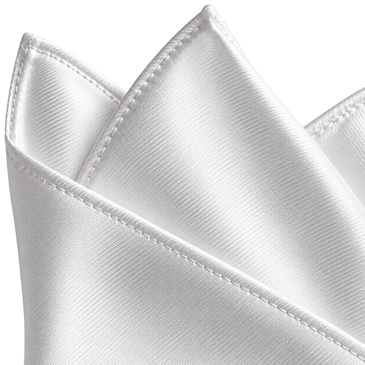 White Silk Pocket Square | Rivenor Velow