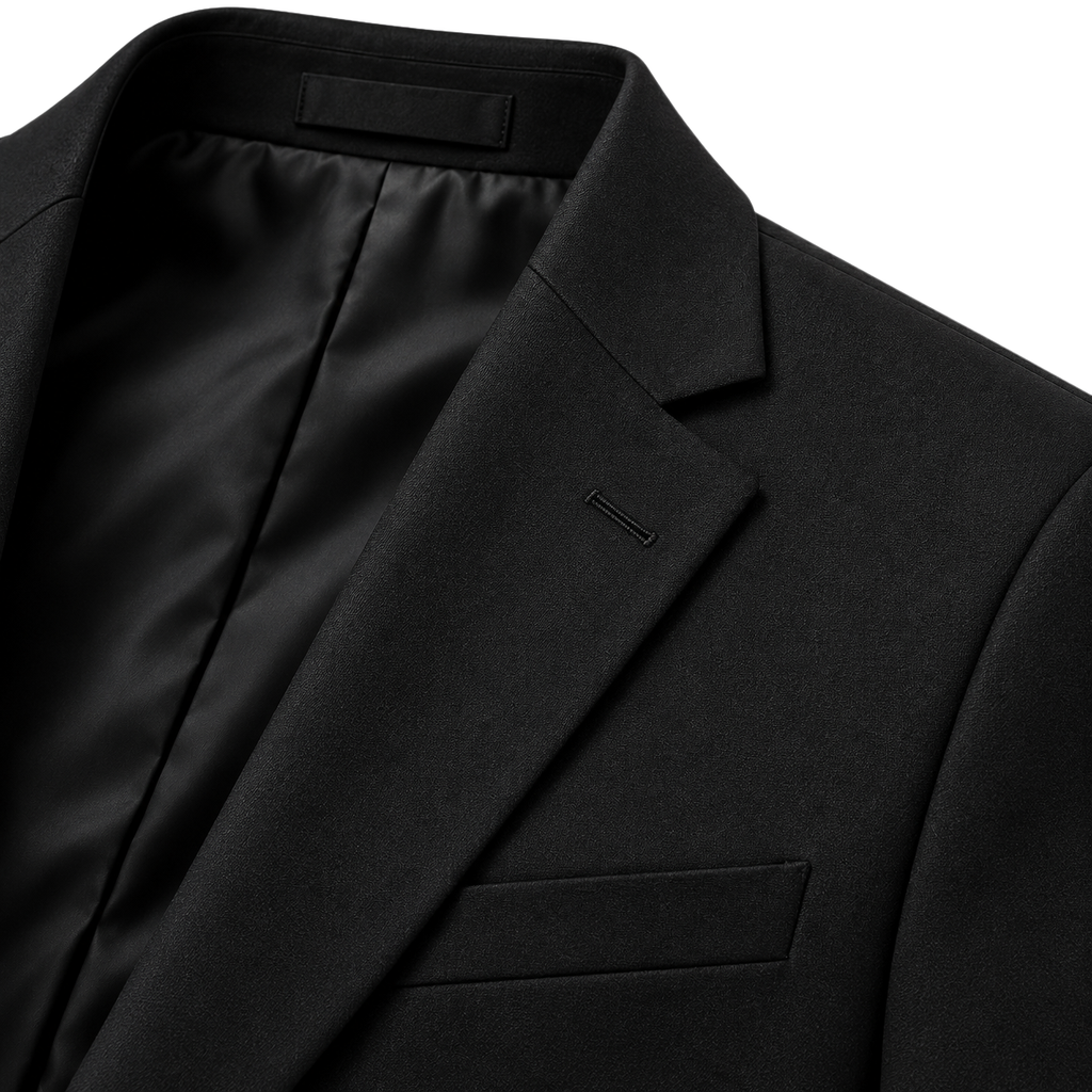 Tailored Black Wool Blazer | Rivenor Velow