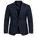 Tailored Navy Wool Blazer | Rivenor Velow