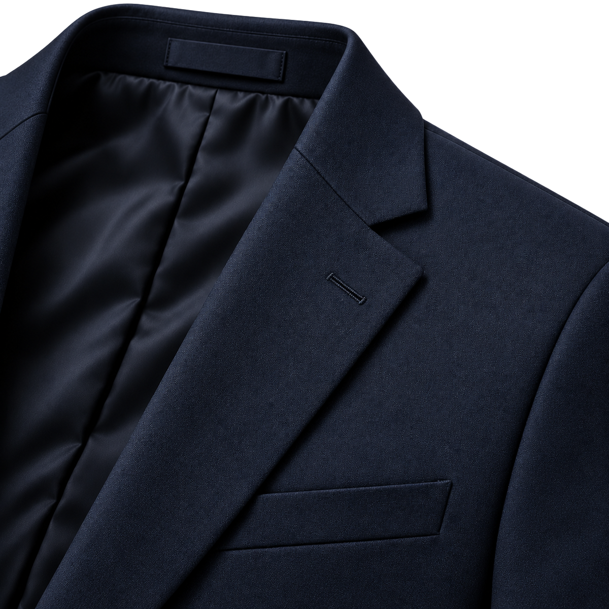 Tailored Navy Wool Blazer | Rivenor Velow