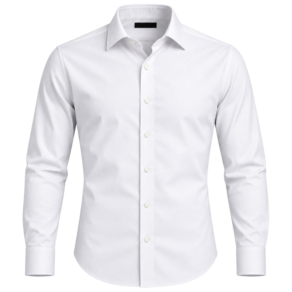 Premium White Cotton Dress Shirt | Rivenor Velow